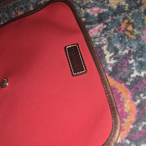 Dooney & Bourke Red and Brown Crossbody Bag Saddle Bag - Picture 3 of 9